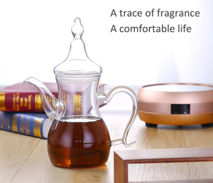 Service à thé et café en verre borosilicate de style turc, théière arabe, faite à la main, soufflée à la <span class=keywords><strong>bouche</strong></span>, couvercle en acier inoxydable, taille personnalisable, infuseur - Product Image 6