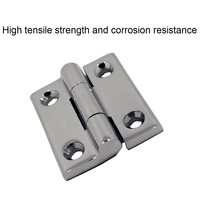 2PCS 60mm Charnières de porte en acier inoxydable 304 avec 4 trous Accessoires pour bateaux et yachts Charnière carrée pour bateaux et auvents