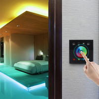 Contrôleur de bande LED murale tactile ESann RGBW 30A DC5V-24V DMX512 pour maison intelligente, gradateurs de couleur arc-en-ciel