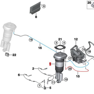 Pour BMW Série 5 G31 530i G31 <span class=keywords><strong>LCI</strong></span> M Sports Suspension Arrière Gauche 37106882823 Droite 37106882824 Amortisseur à Suspension Pneumatique VDC - Product Image 6