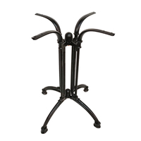 Pied de table en fonte de style vintage en forme de sabot, base métallique à quatre branches pour bistrot, jardin, cour arrière, repas en plein air