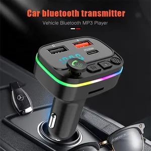 PD20W carga rápida inalámbrico coche transmisor FM reproductor de MP3 Dual Usb cargador de coche manos libres llamada Bluetooth 5,3 MODULADOR