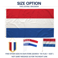 Drapeau néerlandais 3x5 pieds en polyester, impression recto, œillets en laiton, double couture, vente en gros, 3x5 90x150cm, drapeau des Pays-Bas