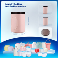 Cartons pliables personnalisés pour dosettes de lessive écologiques jetables prêtes à l'emploi, quantités d'unités sélectionnables pour nouvelle marque