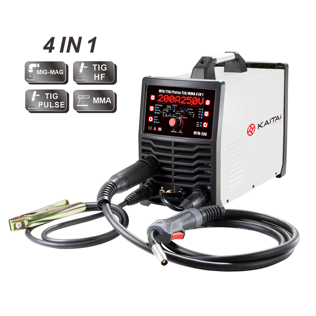 Multifunctional 4-in-1 MTM-200 ARC Welder New Condition MIG/TIG/Pulse TIG/MMA Synergic Welding Machine