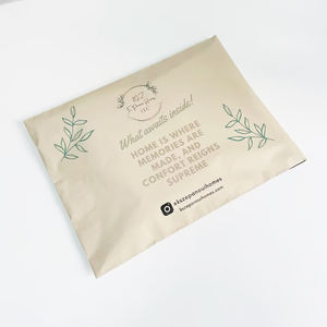 Enveloppes d'expédition personnalisées en polymailers beiges avec impression UV brillante, sacs d'expédition postale, sacs d'expédition - Product Image 4