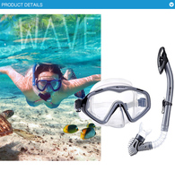 Masque de plongée WAVE tendance pour masque d'apnée Sport boucle à clip automatique lunettes de plongée avec tuba ensemble masque de plongée visage