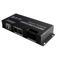 Controlador RGB AIPIN DMX512 de 24 Canales con Pantalla Digital, 5-24VDC, Señal Maestra DMX512 para Iluminación de Tiras LED RGB