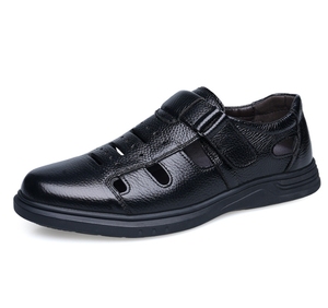 Zapatos de cuero sin cordones para hombre Up-4931r, sandalias deportivas planas y elegantes, zapatos casuales de vestir para negocios. - Product Image 1