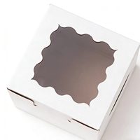 Anpassbare Kraftpapier-Boxen mit Transparenten Fenstern, Ideal für die Verpackung von Desserts und Kleinen Accessoires