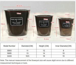 Translucide noir succulent planteur jardinières auto-eau pour plantes d'intérieur en plastique clair auto-arrosage Pot de plante - Product Image 2