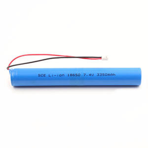 Paquete de batería recargable Li-ion 18650 7,4 V 3350mAh 2S1P con conector de PIN JST - Product Image 1