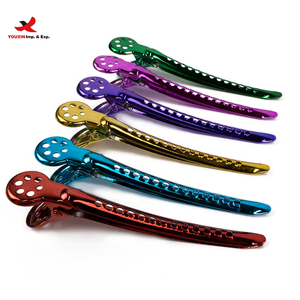 Pinces à cheveux professionnelles pour salon de coiffure, pinces à cheveux en métal alligator, outils de coiffage multicolores, qualité supérieure, prix de gros - Product Image 2