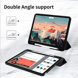Pour <span class=keywords><strong>Ipad</strong></span> <span class=keywords><strong>Pro</strong></span> <span class=keywords><strong>11</strong></span> pouces étui en silicone souple avec porte-crayon gauche (trois plis) étui <span class=keywords><strong>Ipad</strong></span> 5e/4e 10.9 - Product Image 2