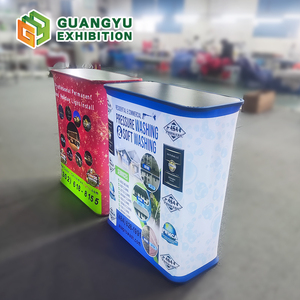 Table promotionnelle pop-up, table <span class=keywords><strong>de</strong></span> réception personnalisée en aluminium, comptoir pliable, table pop-up LED avec étagère - Product Image 4