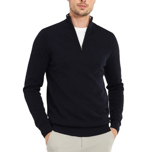 Men's 100% Cotton <strong>Plain</strong> Design Zip up Rugby Shirt <strong>Jumper</strong> - Product Image 1