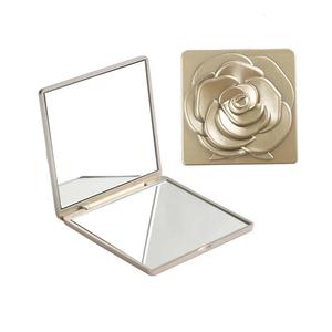 Mini vuông hoa hồng sắc nét gấp gương trang điểm cá nhân nhỏ gọn mỹ phẩm Máy tính để bàn đứng dễ dàng để thực hiện ABS Vanity gương - Product Image 6