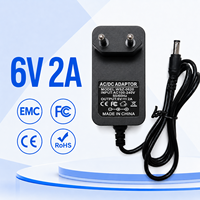 Adaptateur secteur AC/DC 6V 2A 12W homologué FCC, fiable, pour tube LED et lampe de table (ODM/OEM)