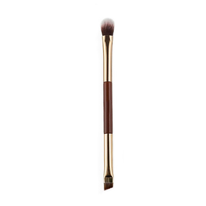 <span class=keywords><strong>Pinceau</strong></span> de <span class=keywords><strong>maquillage</strong></span> double embout avec manche marron et virole dorée, <span class=keywords><strong>pinceau</strong></span> de mélange effilé et moelleux et <span class=keywords><strong>pinceau</strong></span> professionnel plat et angulaire - Product Image 3