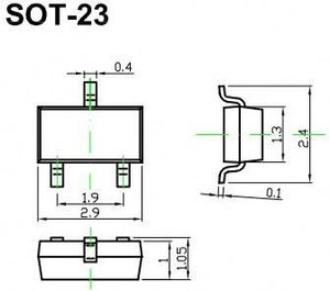 Transitor Chip IC Gốc SOT-23 TP0601T-T1-E3 - Product Image 3