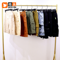 Celana Cargo Kerja Vintage Geryon untuk Pria, Motif Camo, Multi Kantong, Bekas, Dalam Bal (45kg), MOQ, Musim Panas