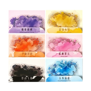 10 Adesivi per Confezione Serie Skylight Effetto <span class=keywords><strong>Nuvole</strong></span>, Tema Acquerello, Decorazione Festiva, Adesivi in PET con Stampa Fustellata - Product Image 5