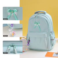 Sac à dos d'école unisexe à la mode de marque propre personnalisé, matériau principal en nylon à fermeture éclair étanche, doublure en polyester, compartiments pour livres