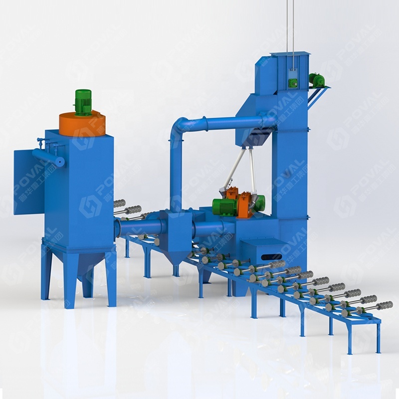 Q69 Series Steel profiles shot blasting machine aluminium profiles automatic steel plate shot blasting machine