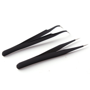 Pince à épiler à pointe incurvée en acier inoxydable de qualité supérieure, antistatique, outil de beauté de haute qualité pour la pose de faux cils - Product Image 2