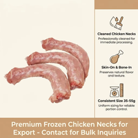 Coupes de cou de poulet congelées Halal en gros IQF pour l'exportation, coupes de cou de poulet congelées en vrac, abats de volaille nettoyés, cage à poulets