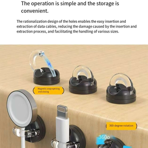 Organizador de Cables Magnético para Escritorio con Clips Ajustables para una Gestión de Cables Ordenada y Eficiente - Product Image 2