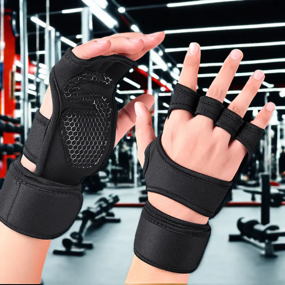 Unisex Custom Fitness Weight Lifting Gloves Sport Training Hand Gloves Made of Silicone for Gym and Ski Workouts Men and Women