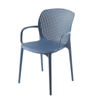 Chaise de salle à manger d'extérieur blanche moderne empilable en plastique pour hôtel, garantie 2-3 ans, 4 pièces/carton