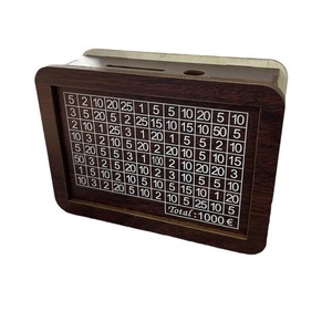 Hot Bán Bằng Gỗ Tiết Kiệm Box Với Tiền Mục Tiêu Môi Trường Tiền Mặt Đồng Xu Saver Ngân Hàng Có Thể Tái Chế $1000 Tiền Mặt Vault Bằng Gỗ Tiết Kiệm Hộp - Product Image 3