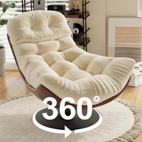 Fauteuil pivotant de luxe, style nordique, mobilier moderne, fauteuil de bureau d'hôtel, fauteuil en cuir, fauteuil en velours pour salon, fauteuil d'appoint, canapé