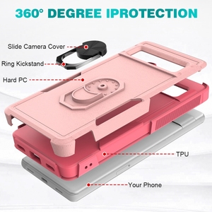 Custodia per telefono cellulare in stile muter con anello magnetico protettivo Anti-goccia a doppio strato per <span class=keywords><strong>Google</strong></span> pixel 7A 7pro 6A - Product Image 4