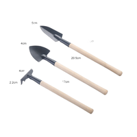 B2120 Mini Set di attrezzi da giardino per uso domestico tre pezzi con pala in ferro rastrello Multi-funzione cazzuola per la pianta che allenta il fai da te