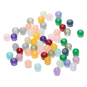 ลูกปัดแก้วกลมขนาด 8 มม. สำหรับทำเครื่องประดับหลากสี อุปกรณ์ DIY - Product Image 3