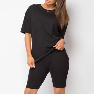 2 Piece High Quality Solid Formal <b>Women's</b> <b>Suit</b> <b>Short</b> Sleeve Shirt <b>Shorts</b> Set 100% Cotton Eco-Friendly Breathable Wholesale - Product Image 5