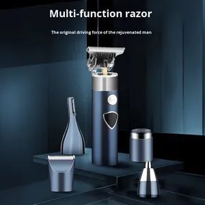 ชุดเครื่องโกนหนวดไฟฟ้ามัลติฟังก์ชั่น5-in-1ของผู้ชาย, ชุดโกนหนวดไฟฟ้ามีเสียงรบกวนต่ำแรงมากพร้อมจอแสดงผล LCD สำหรับใช้ในบ้าน - Product Image 5