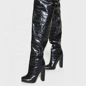 Women Stilettos High Heel <b>Boots</b> Over Knee Long <b>Boots</b> for Ladies Stone Print Women Thigh High Winter <b>Boots</b> Customized Big Size 43 - Product Image 5