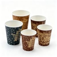 Gobelet en carton simple paroi à surface lisse, promotionnel, pour usage quotidien dans les supérettes et les chaînes de restauration rapide