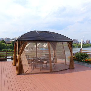 Gazebo de jardin en <span class=keywords><strong>polycarbonate</strong></span> pour extérieur avec moustiquaire, parois, rideaux, panneaux en PC, auvent en aluminium, gazebos <span class=keywords><strong>32</strong></span>*48mm - Product Image 4
