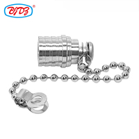 Capuchon anti-poussière en laiton QMA mâle avec chaînes pour connecteur coaxial RF QMA femelle, en stock, fourni par l'usine