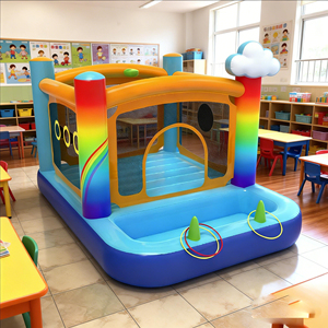 Outdoor Indoor Hot Sale Inflatable Castle Pvc Inflatable Castle Bouncy House with Slide Bouncy House <strong>Trampoline</strong> Park - Product Image 2