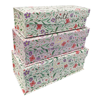 Coffret cadeau à impression personnalisée, coffret magnétique de rangement décoratif pour la maison, 3 pièces