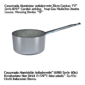 Casseruola Alluminio antiaderente (20cm) 1 manico PROFESSIONALE SERIE 6900 Alluminato e Nero 6926 20 - Product Image 2