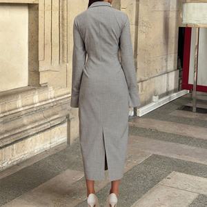 เดรสเชิ้ตทรงเข้ารูป แขนยาว คอปกพับ ติดกระดุม สไตล์โมเดิร์น  สำหรับผู้หญิง  รุ่นใหม่ล่าสุด  ออกแบบได้ตามต้องการ  ใส่ได้ทุกวัน - Product Image 2