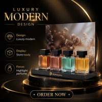 Présentoir de Luxe Modulaire en Acrylique Personnalisé pour Parfums, Cosmétiques et Soins de la Peau, Organisateur de Comptoir de Vente au Détail et en Gros