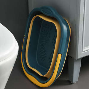 Bassin de pédicure pliable portable en plastique YHYP, bain de pieds massant, durable, écologique, facile à nettoyer, seau de bain de pieds - Product Image 1